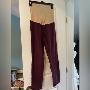 Motherhood maternity full panel purple pants